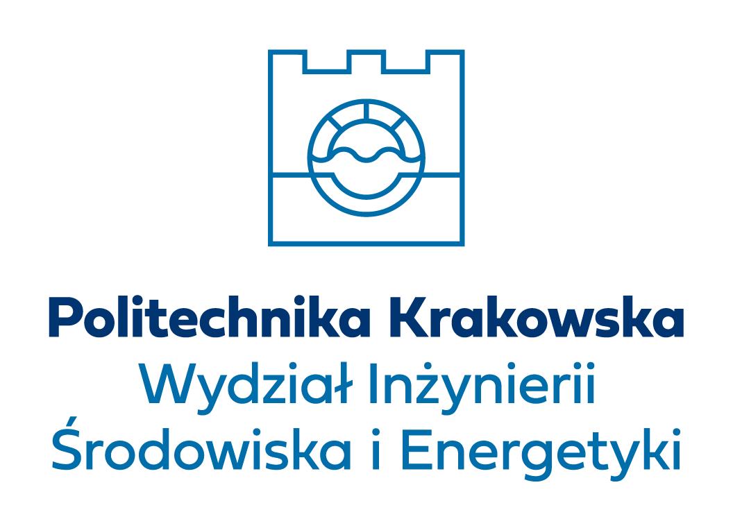 symetryczne logo Wydziału Inżynierii Środowiska i Energetyki do stosowania samodzielnie lub z sygnetem Politechniki Krakowskiej
